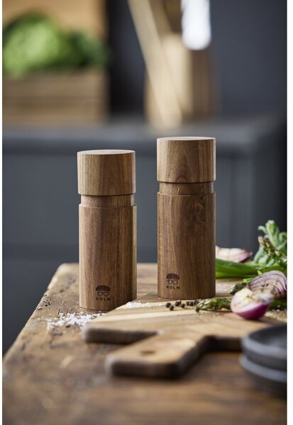 Set macina pepe e sale di colore naturale in legno 2 pz – Holm