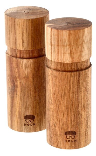 Set macina pepe e sale di colore naturale in legno 2 pz – Holm