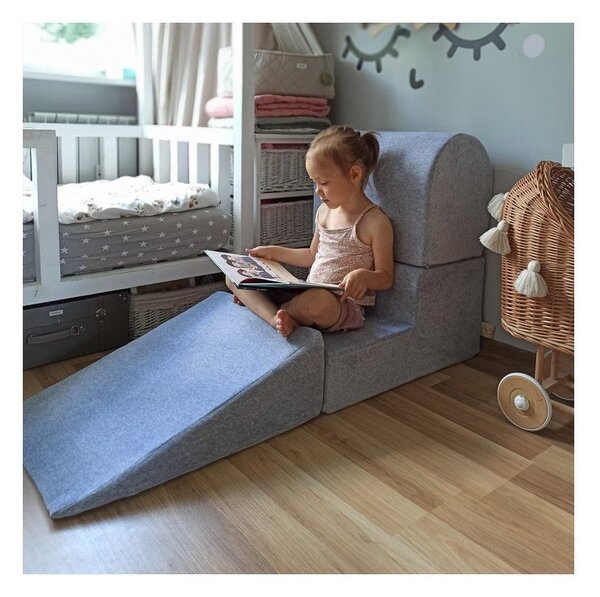 Gioco per psicomotricità beige in velluto 3 pz altezza totale 30 cm 45x143 cm Montessori – Meowbaby