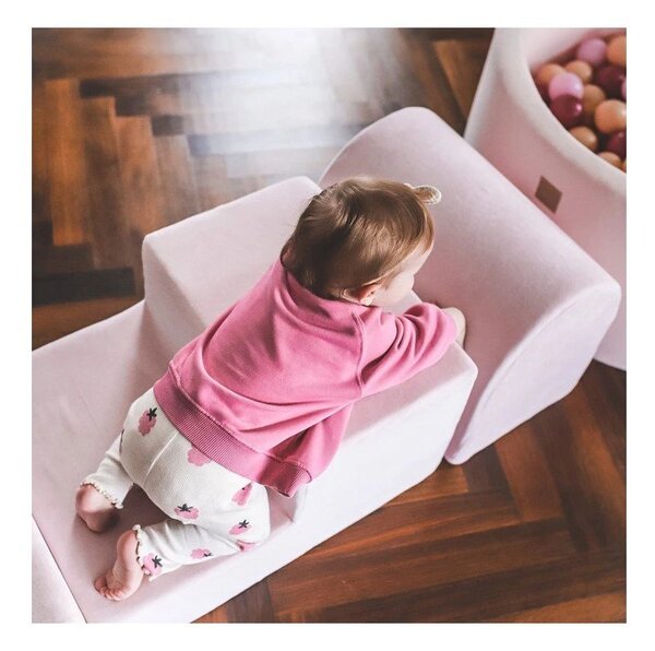 Gioco per psicomotricità beige in velluto 3 pz altezza totale 30 cm 45x143 cm Montessori – Meowbaby