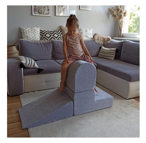 Gioco per psicomotricità beige in velluto 3 pz altezza totale 30 cm 45x143 cm Montessori – Meowbaby