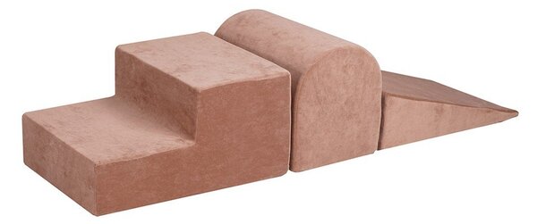 Gioco per psicomotricità beige in velluto 3 pz altezza totale 30 cm 45x143 cm Montessori – Meowbaby