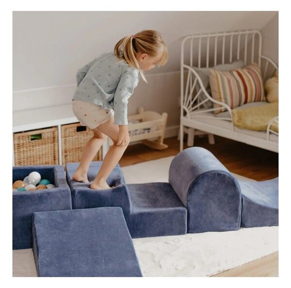 Gioco per psicomotricità beige in velluto 3 pz altezza totale 30 cm 45x143 cm Montessori – Meowbaby