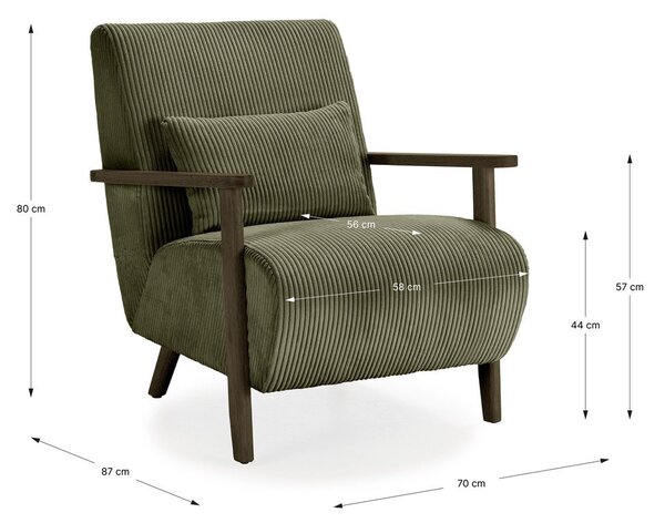 Poltrona verde Bonnie – Marckeric