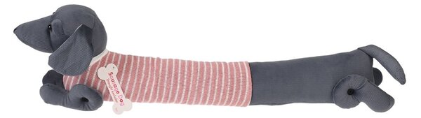 Paraspifferi per porta rosa/grigio 17x76 cm Sausage Dog – Rex London