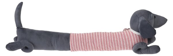 Paraspifferi per porta rosa/grigio 17x76 cm Sausage Dog – Rex London