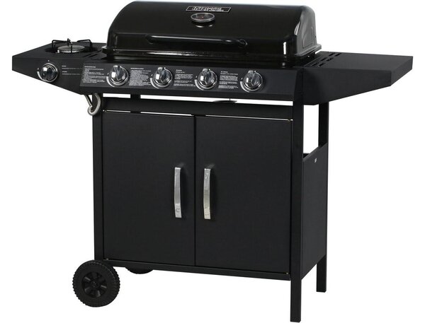 Barbecue gas "Festa 5" - 5 fuochi di cui 1 laterale - 12,9 Kw- Nero