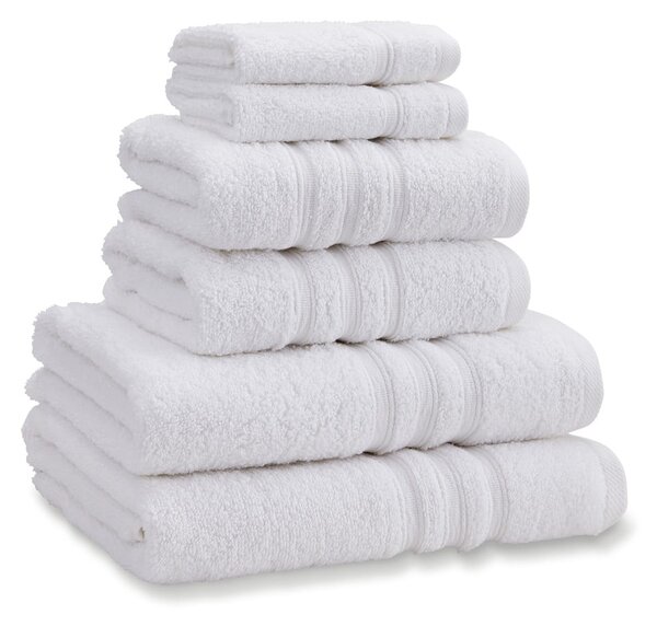 Set di asciugamani per viso e corpo tipo terry bianchi in cotone 6 pz Zero Twist – Catherine Lansfield