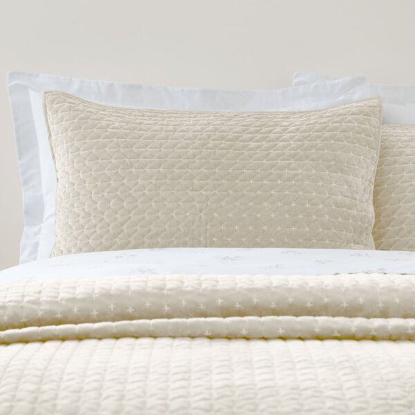 Federe decorative in set in velluto 2 pz 50x75 cm Attica Velvet Embroidered – Bianca