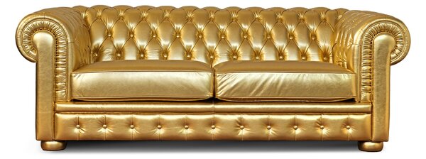 Divano Chesterfield in Pelle Primo Fiore Premium – Iconico, Finiture di Pregio