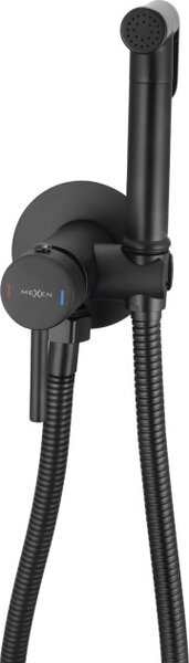 Mexen Elba rubinetto bidet a incasso con set puntuale, nero - 7599250-70