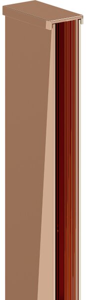 Mexen listello a muro per parete doccia 8 mm, oro rosa - 800-00-60