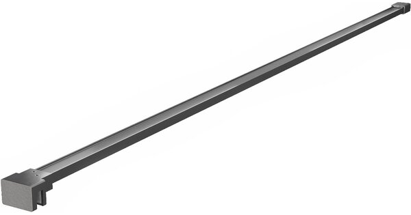 Mexen supporto dritto per parete doccia 6-8 mm, gun gray spazzolato - 800-01-66