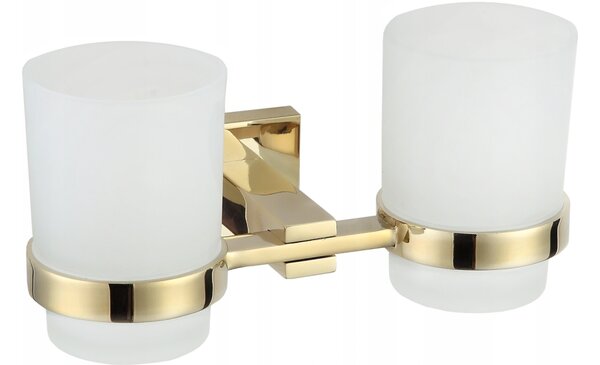Mexen Vane doppio portaspazzolini, dorato - 7020952-50