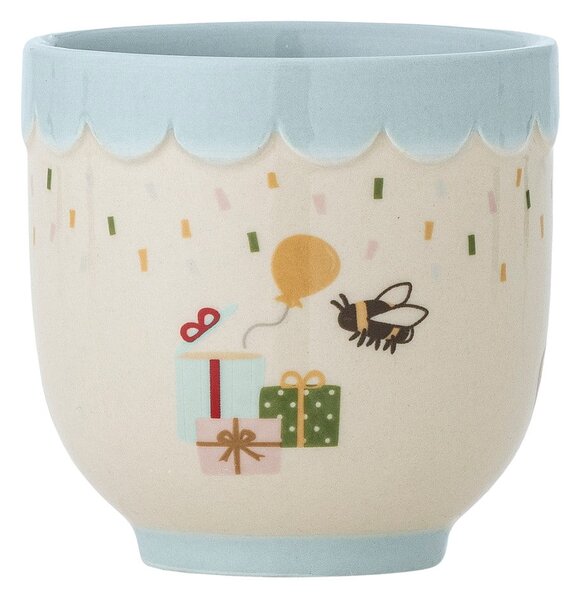 Tazza per bambini blu e color crema in gres 150 ml Celebrate – Bloomingville Mini