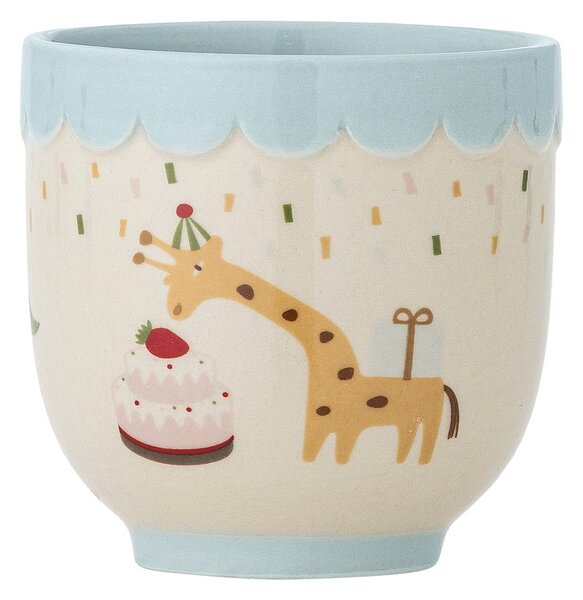 Tazza per bambini blu e color crema in gres 150 ml Celebrate – Bloomingville Mini