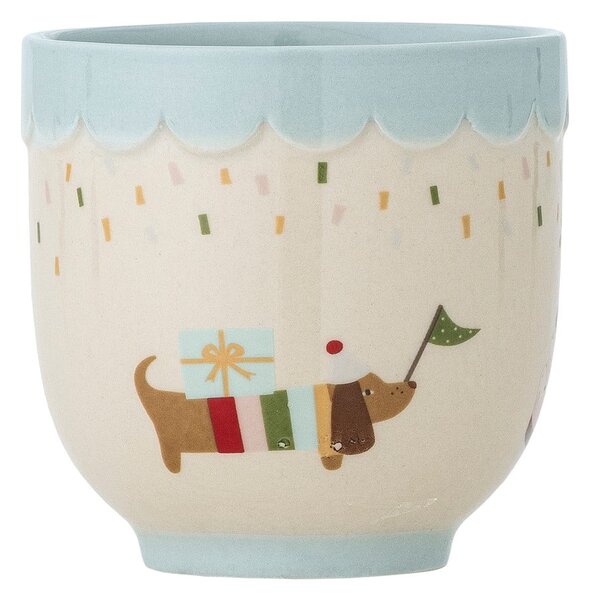 Tazza per bambini blu e color crema in gres 150 ml Celebrate – Bloomingville Mini