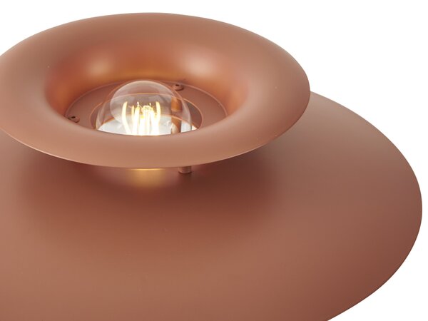 Lampada da tavolo retrò color moka in acciaio 45 cm - Pauly