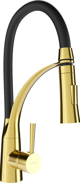 Mexen Aster rubinetto da cucina, oro/nero - 73450-57