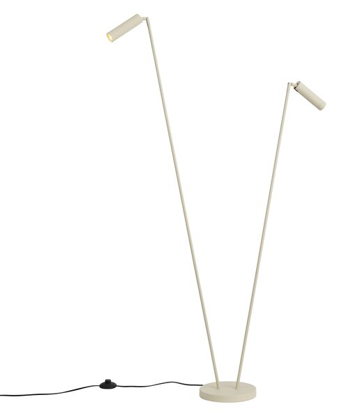 Lampada da terra moderna beige 2 luci GU10 35mm - Thomas