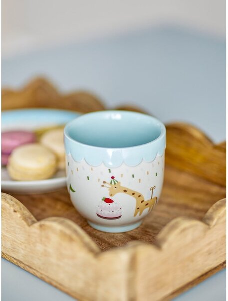 Tazza per bambini blu e color crema in gres 150 ml Celebrate – Bloomingville Mini