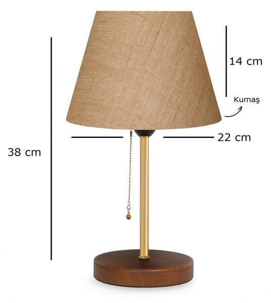 Lampada da tavolo beige con paralume in tessuto (altezza totale 14 cm) Mardin – Opviq lights