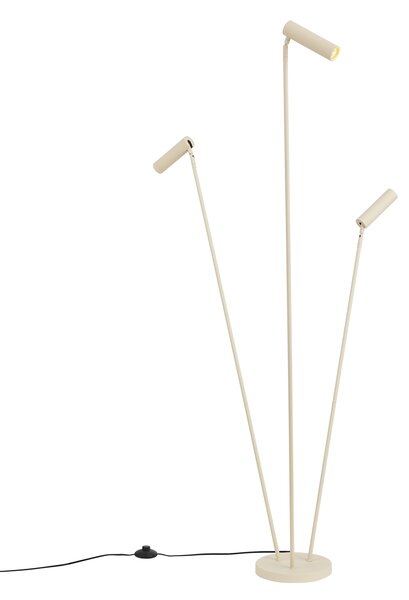 Lampada da terra moderna beige 3 luci GU10 35mm - Thomas