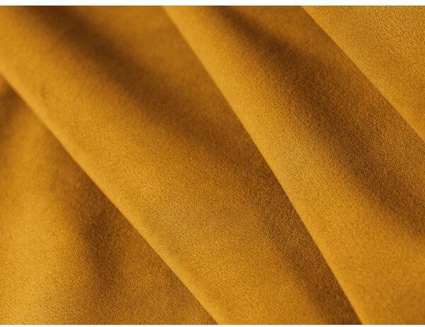 Divano angolare color senape (con penisola a destra/a U) con rivestimento in velluto Vanda – Mazzini Sofas