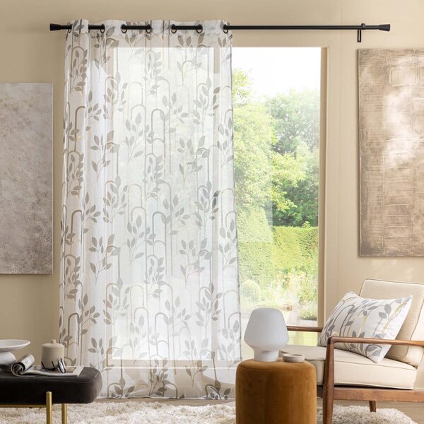 Tenda sottile grigia in voile 140x240 cm Roseris – douceur d'intérieur