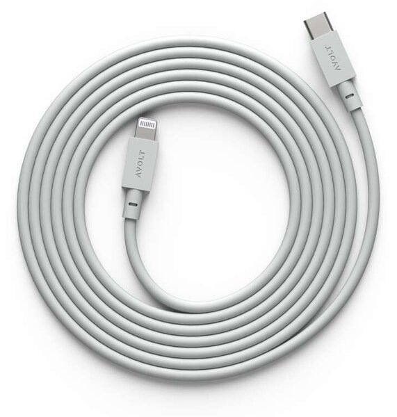 Avolt Stikdåser - Cable 1 USB-C to Lightning 2m Gotland Gray Avolt