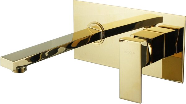 Mexen Cube batteria lavabo da incasso, oro - 73115-50