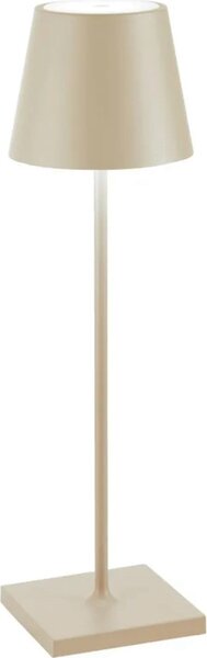Lampada a led da tavolo Poldina Pro Sabbia ricaricabile e dimmerabile con batteria fino a 12 ore