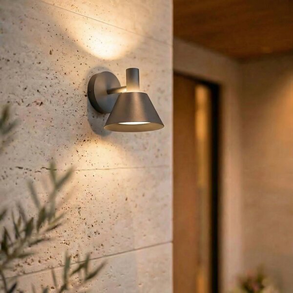 Applique da esterni a LED Tabena Lucande, Nero, Alluminio, Moderno, Applique LED da esterni
