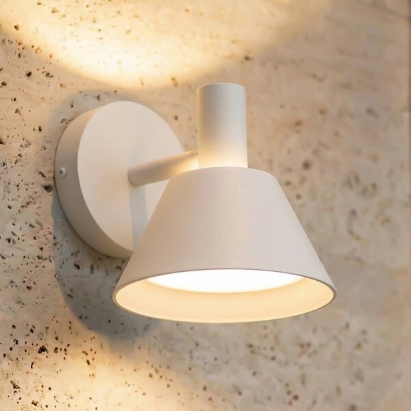 Applique da esterni a LED Tabena Lucande, Bianco / Opale, Alluminio, Moderno, Applique LED da esterni