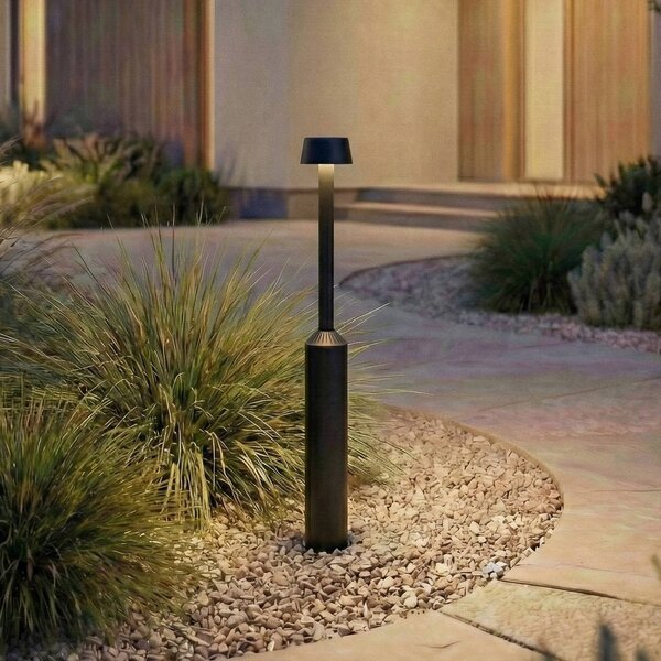 Lampioncino da giardino Tareko Lucande, Nero, Alluminio, Moderno, Lampada LED da esterni