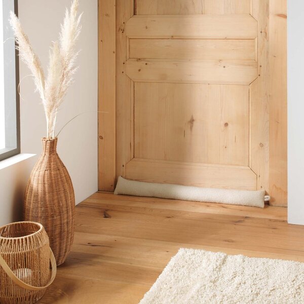 Paraspifferi per porta color crema 10x80 cm Wooly – douceur d'intérieur