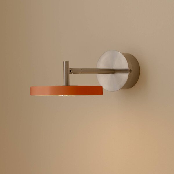 UMAGE Applique da parete di design Asteria Short, dimmerabile, Giallo / Arancione, Camera da letto, Metallo, Design, Applique