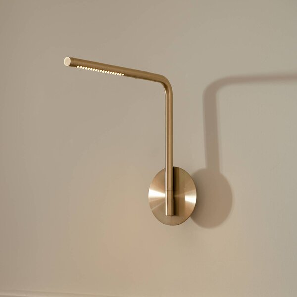 UMAGE Applique da parete a LED Omni Pivot, dimmerabile, Ottone / Oro, Camera da letto, Alluminio, Design, Applique a LED