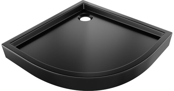 Mexen Flow+ piatto doccia semicircolare 80 x 80 cm, nero opaco - 46Q708080H