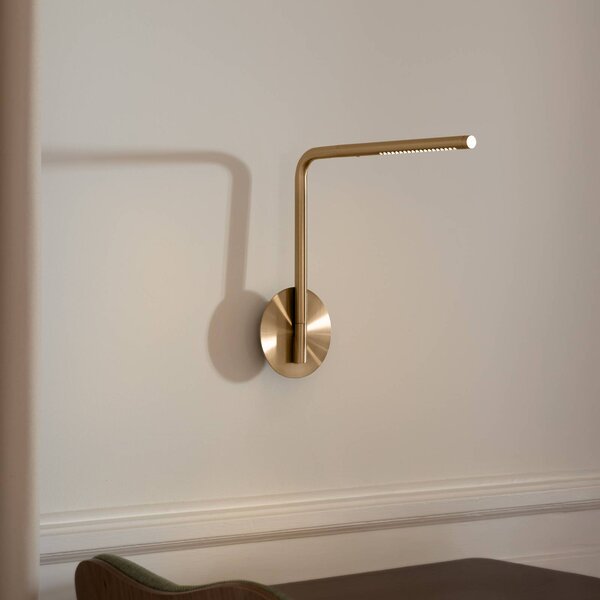 UMAGE Applique da parete a LED Omni Pivot, dimmerabile, Ottone / Oro, Camera da letto, Alluminio, Design, Applique a LED