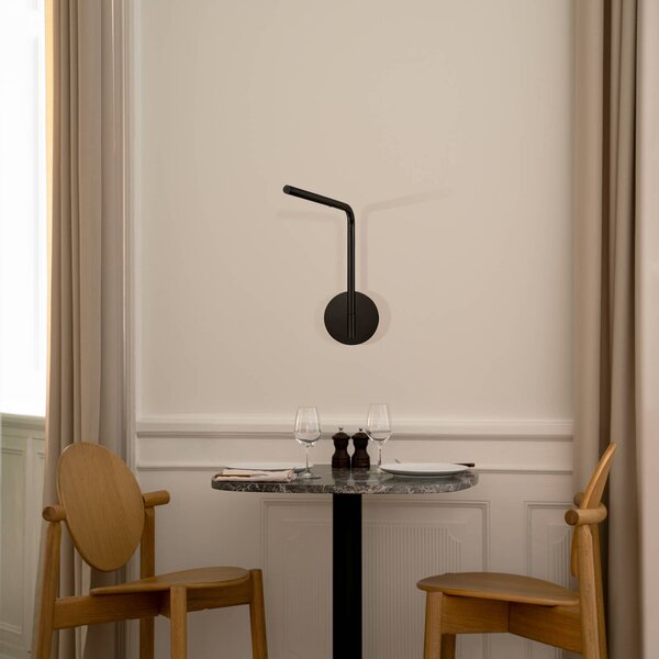 UMAGE Applique da parete a LED Omni Pivot, dimmerabile, Nero, Camera da letto, Alluminio, Design, Applique a LED