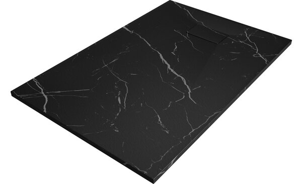 Mexen Hugo piatto doccia rettangolare SMC 100 x 80 cm, pietra nera - 42758010