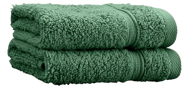 Set di asciugamani tipo terry verde scuro in cotone 2 pz 30x30 cm Zero Twist – Catherine Lansfield
