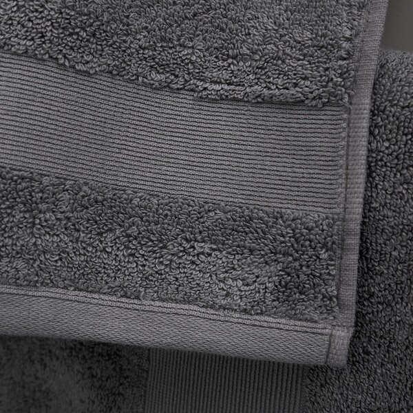 Asciugamano tipo terry grigio scuro in cotone 70x120 cm Anti-Bacterial – Catherine Lansfield