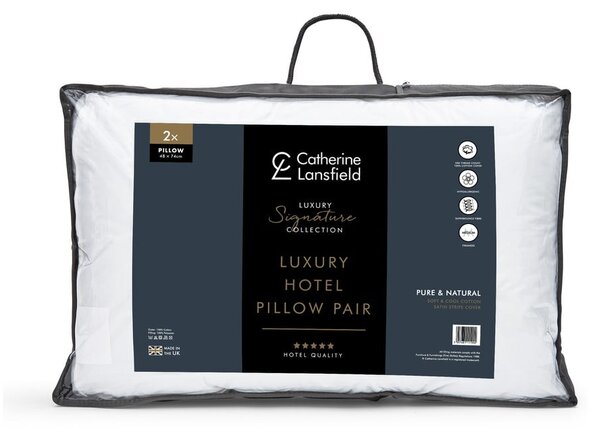 Cuscino 2 pz 48x74 cm Hotel Satin Stripe – Catherine Lansfield