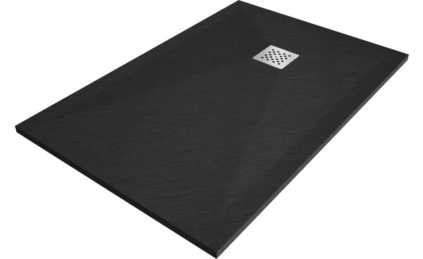 Mexen Stone+ piatto doccia rettangolare in composito 80 x 70 cm, nero - 44707080