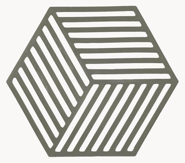 Sottobicchiere in silicone Hexagon Olive Green