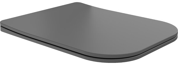 Mexen Teo sedile copriwater a chiusura rallentata slim, duroplast, grigio scuro opaco - 39840071