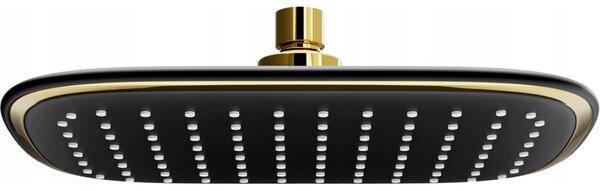 Mexen D-49 soffione doccia 25x19 cm, nero/oro - 79749-75