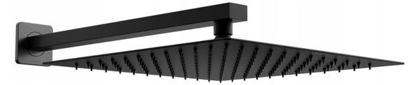 Mexen Slim soffione doccia 25 x 25 cm con braccio doccia, nero - 79125112-70